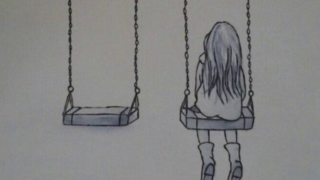 Грустные рисунки для срисовки лёгкие