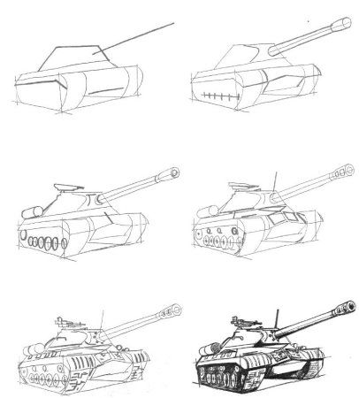 Рисунок танка ИС 3