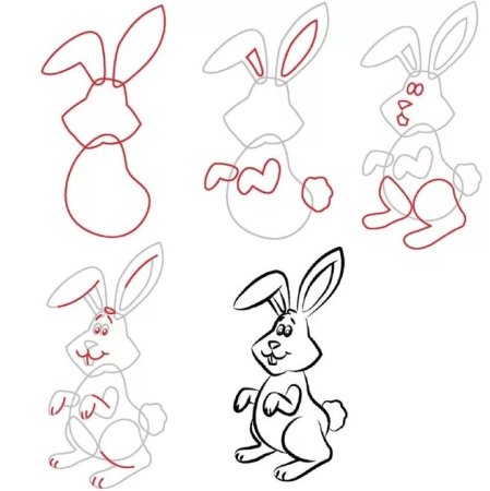 Рисование зайчика