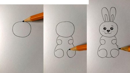 Зайчик рисунок карандашом