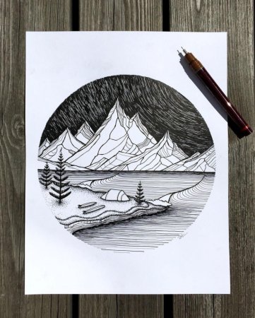 Ландшафтный скетчинг пером