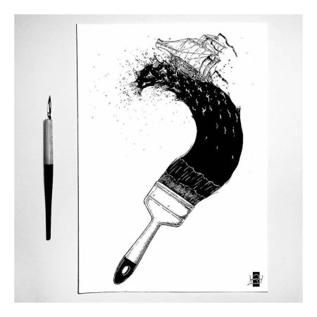 Лёгкие рисунки тушью