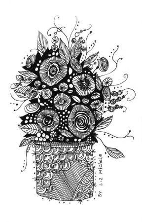 Пейзаж тушью