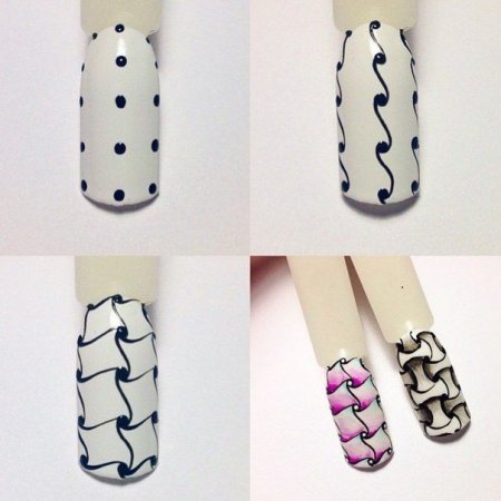 Легкая геометрия на ногтях для начинающих