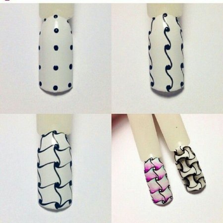 Рисунки на ногтях легкие