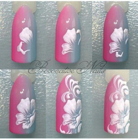 Цветочки на ногтях для начинающих