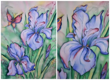 Холодный батик тюльпаны