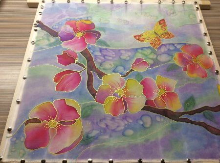 Роспись батик цветы