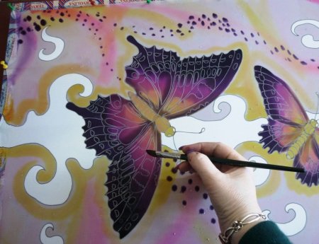 Холодный батик техника росписи