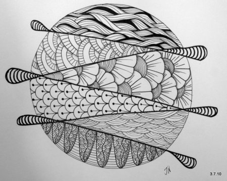 Грифонаж + Зентангл