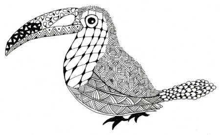 Зентангл птицы