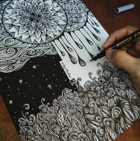 Стиль рисования дудлинг