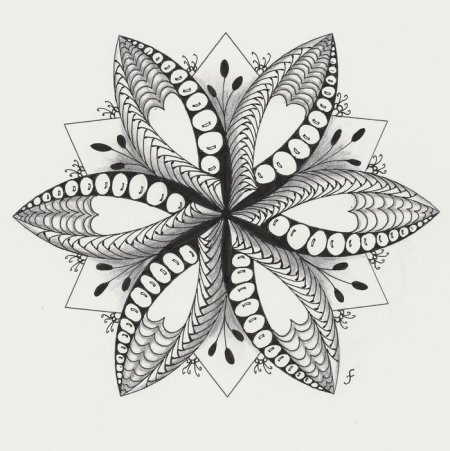 Зентангл Лотос