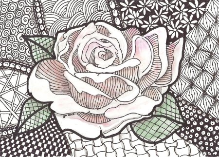 Зентангл розы