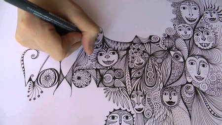 Рисование в технике дудлинг с детьми