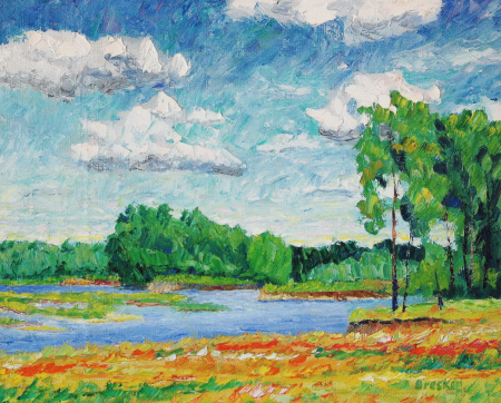 Рисуем темперой пейзаж