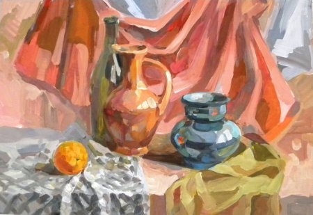 Натюрморт гуашью Академическая живопись