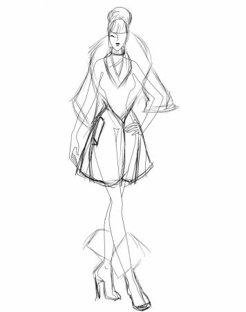 Зарисовки моделей одежды
