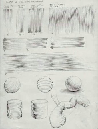 Штриховка круга Академический рисунок
