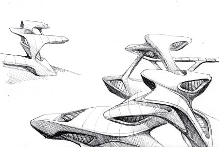 Стилизация бионической формы в малые архитектурные формы