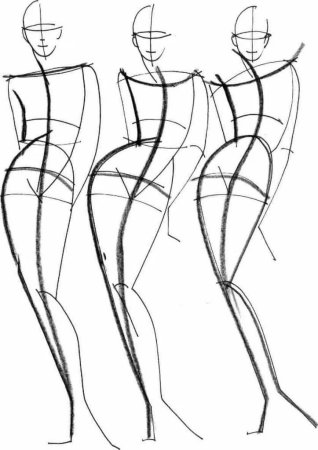 Эскиз модели платья
