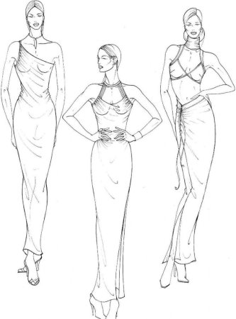Набросок модели для одежды