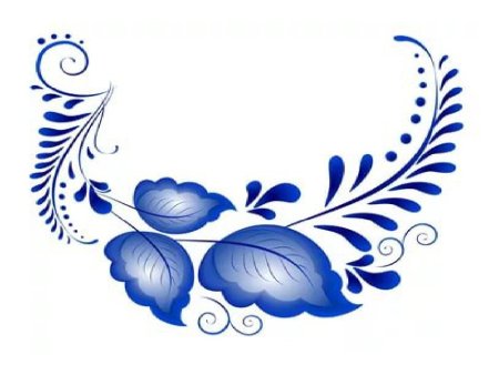 Этапы росписи тарелки Гжель