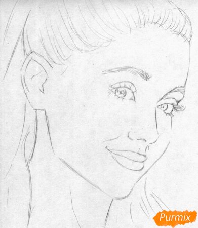 Лицо человека карандашом
