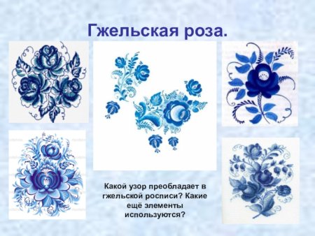 Гжельская роспись поэтапное рисование