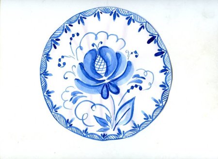 Гжель роспись