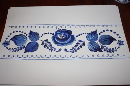 Мотивы гжельской росписи