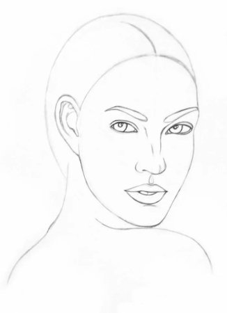 Портрет девушки карандашом