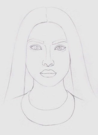 Девушка карандашом