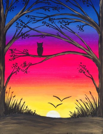 Закат рисунок