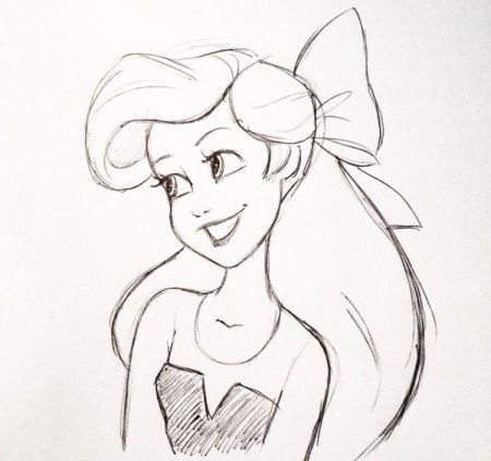 Зарисовки Ариель Уолт Дисней