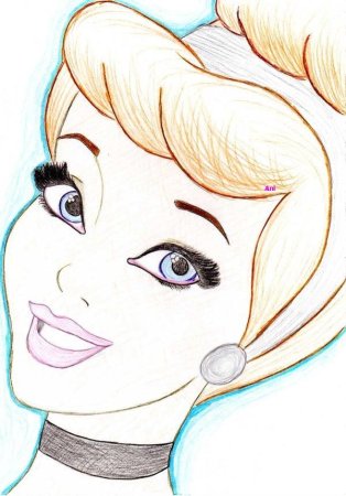 Принцессы для срисовки карандашом