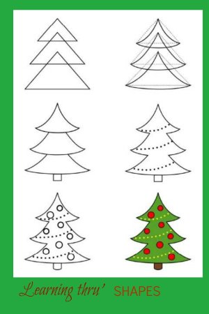 Елка карандашом