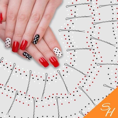 Маникюр рисунок точками