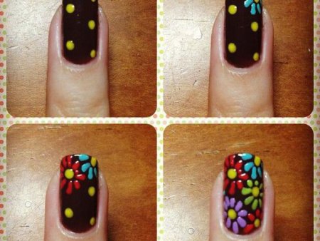 Рисование дотсом на ногтях для начинающих