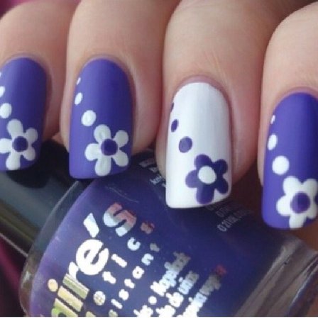 Маникюр цветы дотсом