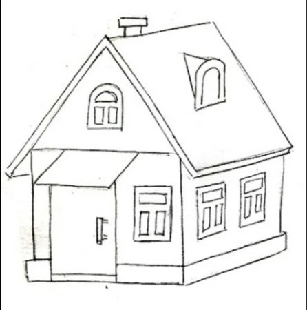 Дом карандашом