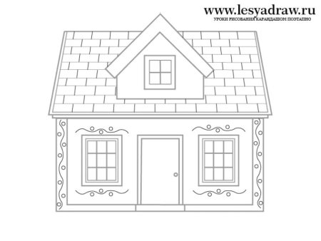Раскраска коттедж