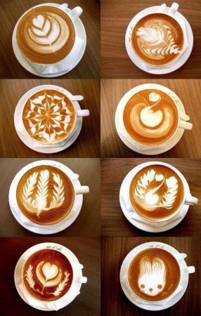 Рисование на кофе зубочисткой