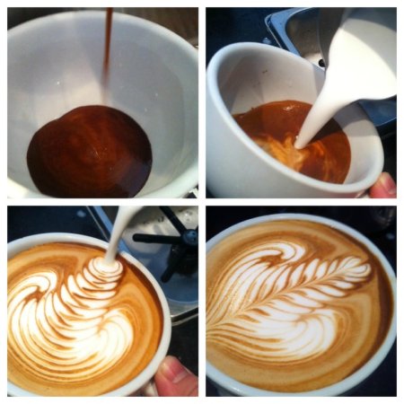 Латте арт сердечко