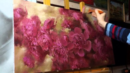 Олег Буйко рисуем пионы мастер классы