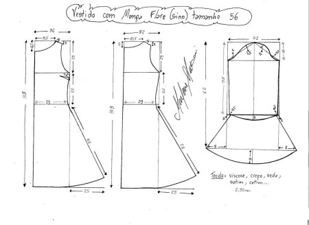 Выкройка платья отрезного по талии с расклешенной юбкой