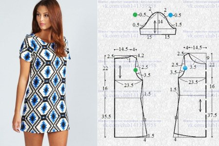 Выкройка простого платья