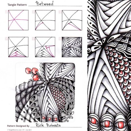 Зентангл и дудлинг для начинающих схемы