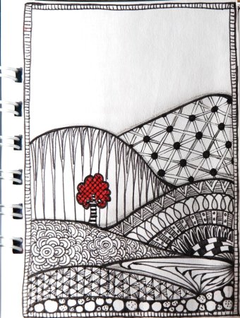 Зентангл дудлинг зенарт