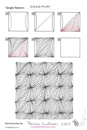 Тангл узоры пошагово